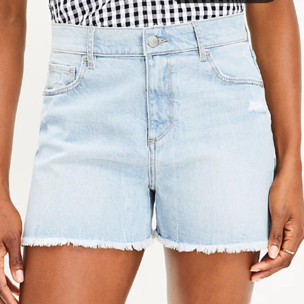LOFT Fresh Cut High Rise Cut Off Shorts - Picture 5 of 5